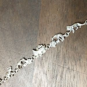 Noah's ark 6 inch sterling silver bracelet